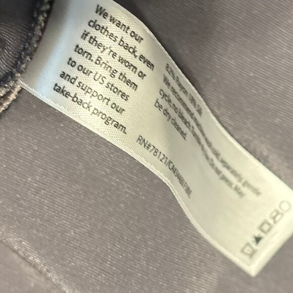 Eileen Fisher Petite Charcoal VELVET Mock Neck Tie Women's Size Small - Picture 8 of 8